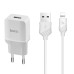 Мережевий зарядний пристрій Hoco C22A Lightning White