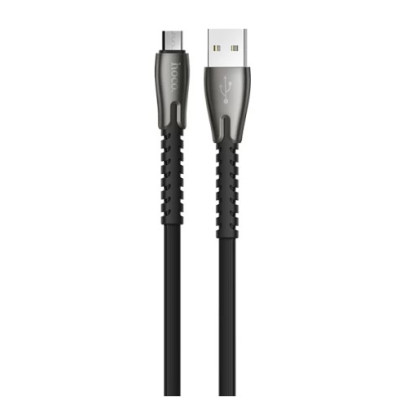 Кабель HOCO U58 USB - MicroUSB (1.2М) (30pc) Black