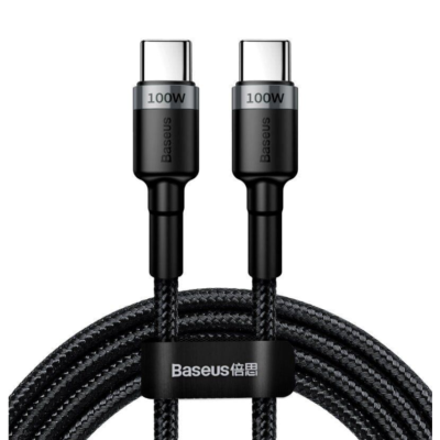 Кабель USB Baseus Cafule Type-C to Type-C 1m 60W Black/Gray