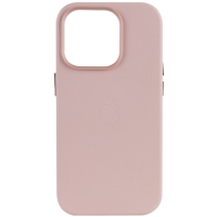 Шкіряний чохол Leather Case (AA Plus) with MagSafe для Apple iPhone 14 Pro (6.1") (Sand Pink)