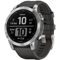 Смарт-годинник Garmin Fenix 7 Silver with Graphite Band (010-02540-00/01)