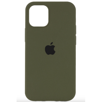 Чохол Silicone Case Full Protective (AA) для Apple iPhone 14 Pro Max (6.7") (Зелений / Dark Olive)
