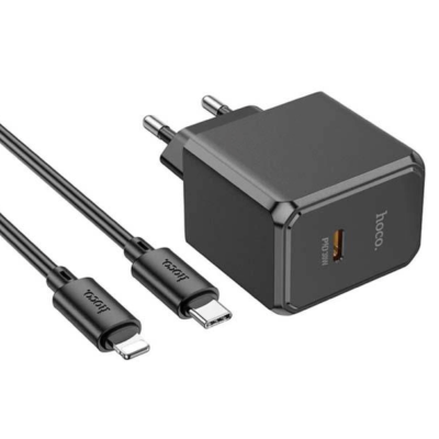 Мережевий зарядний пристрій Hoco CS15A Ocean PD30W Type-C to Lightning Black
