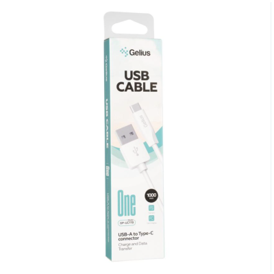 Кабель USB Gelius One GP-UC119 (1m) Type-C White