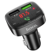 FM-модулятор Hoco E59 Promise QC3.0 car BT FM transmitter Black