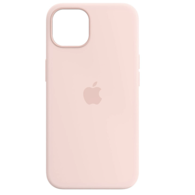 Чехол Silicone case (AAA) ful with Mag safe для Apple iPhone 13 (6.1") (Рожевий / Chalk Pink)
