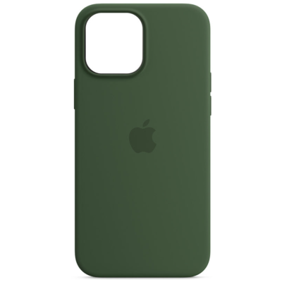 Чохол Silicone case (AAA) ful with Mag safe для Apple iPhone 13 (6.1") (Зелений / Clover)