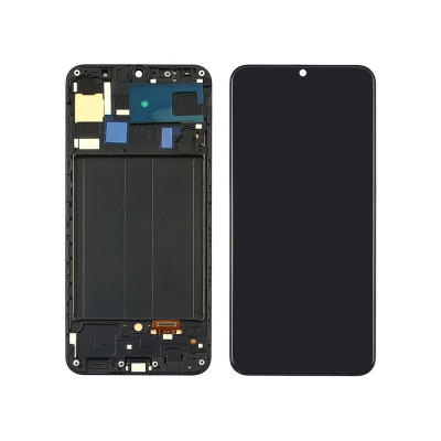 Дисплей для Samsung A305 Galaxy A30 (2019) з чорним тачскріном з корпусною рамкою OLED