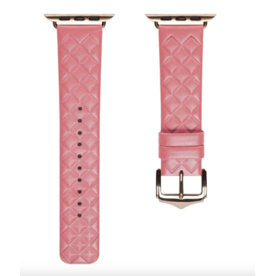 Ремінець шкіряний Hoco WA18 з класичною защіпкою для Apple Watch 42/44/45/49mm (Pink)