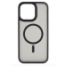 TPU+PC чохол Metal Buttons with MagSafe Colorful для Apple iPhone 15 (6.1") (Чорний)