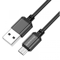 Кабель Borofone BX87 USB - MicroUSB (2.4A/1м) Black