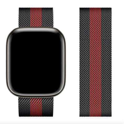 Ремінець Hoco WA03 для Apple Watch Milanese Loop 42/44/45/49mm (10 - Black and Red)