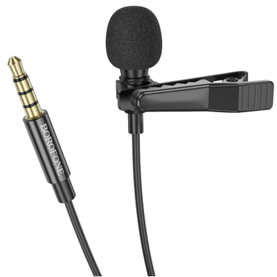 Мікрофон петличний Borofone BFK11 Elegant lavalier 3.5mm Black