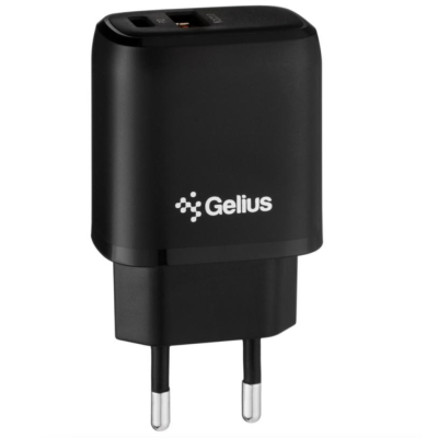 Мережевий зарядний пристрій Gelius Pro X-Duo GP-HC014 USB+Type-C QC3.0/PD20W Black