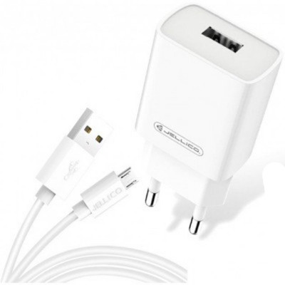 Мережевий зарядний пристрій Jellico AQC35  QC3.0 + Type-C cable White