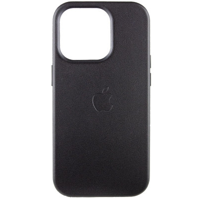 Чохол шкіряний Bonbon Leather Metal Style with MagSafe для Apple iPhone 15 Pro Max (6.7") (Black)