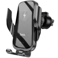 Автомобільний магнітний тримач з зарядкою HOCO CA202 wireless fast charge car holder Black