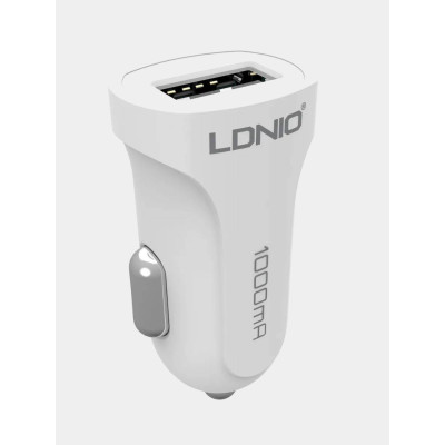 Автомобільний зарядний пристрій  Ldnio 1.0A DL-C17  White