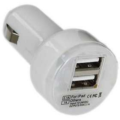 Автомобільний зарядний пристрій Mini Car-Charger White