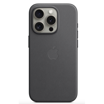 Чохол шкіряний Leather case (AA) with with MagSafe для Apple iPhone 15 Pro Max (6.7") (Black)