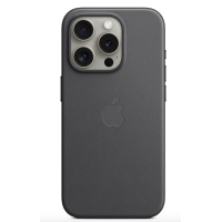 Чохол шкіряний Leather case (AA) with MagSafe для Apple iPhone 15 Pro (6.1") (Black)