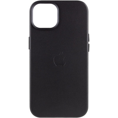 Чохол Шкіряний Leather case (AA) with MagSafe для Apple iPhone 13 Pro (6.1") Black